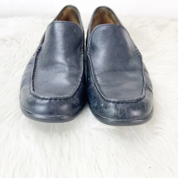 Cole Hann 8 M Mens Black Leather Slip-on Dress Shoes