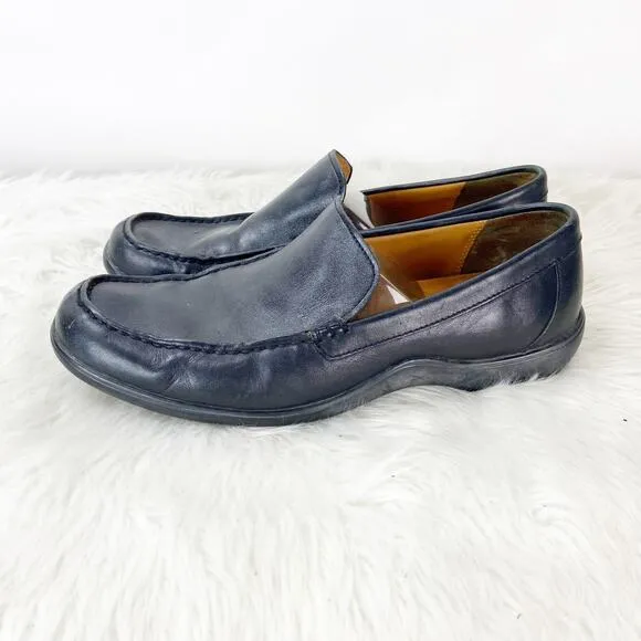 Cole Hann 8 M Mens Black Leather Slip-on Dress Shoes