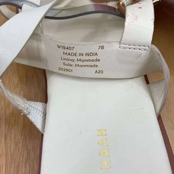 Cole Haan Sandals Shoes “Finley” Blush and White NWOT 7 B