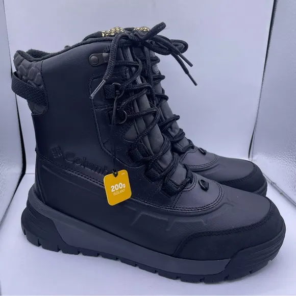 Columbia men Bugaboot celsius black boots Size 8 Wide waterproof insulation
