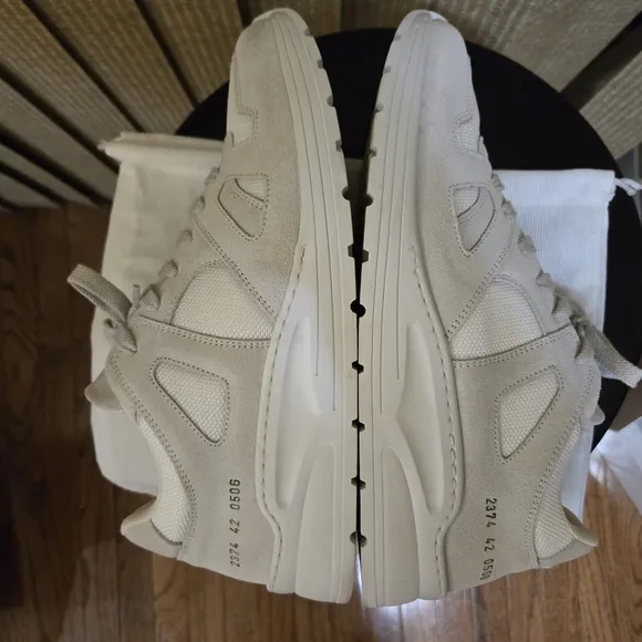 Common Projects Men's White Cross Trainers Worn Twice Size 9 Practically New