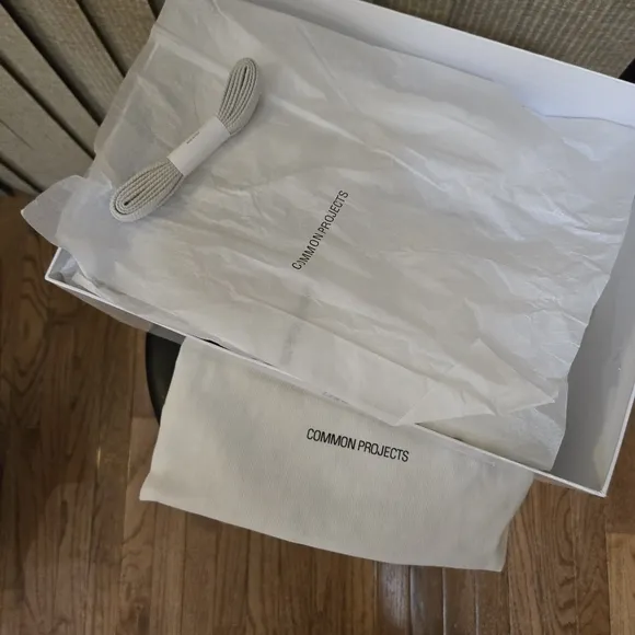 Common Projects Men's White Cross Trainers Worn Twice Size 9 Practically New