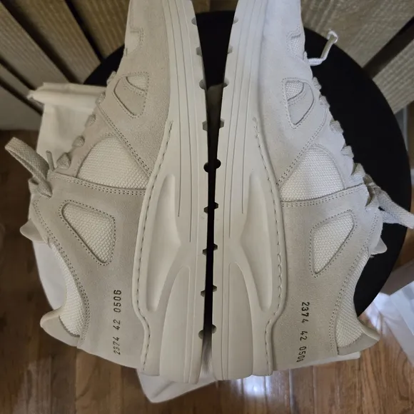 Common Projects Men's White Cross Trainers Worn Twice Size 9 Practically New