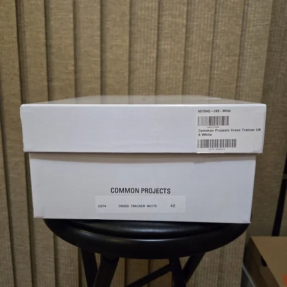 Common Projects Men's White Cross Trainers Worn Twice Size 9 Practically New