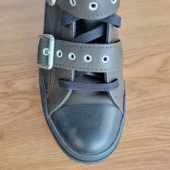 ⭐Converse Chuck 70 De Luxe Heel Leather &amp; Buckles Sz 6 Men's Boots Brown A12209C