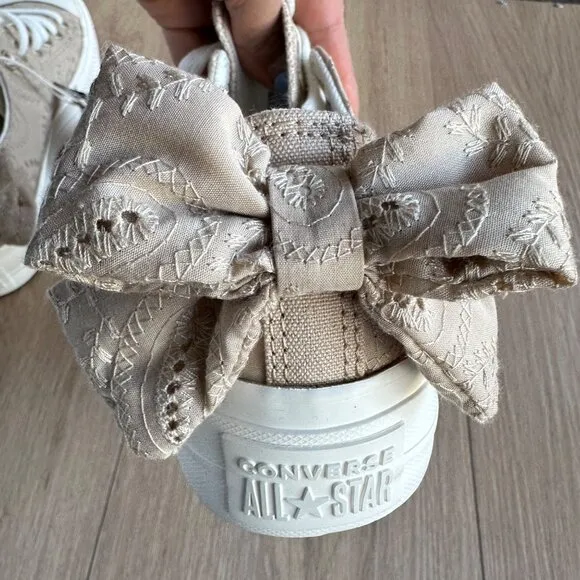 ⭐Converse Chuck Taylor All Star Lift Bow Women's Shoes Sz 7 Embroidered A10246C⭐