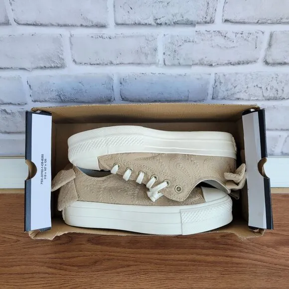 ⭐Converse Chuck Taylor All Star Lift Bow Women's Shoes Sz 7 Embroidered A10246C⭐