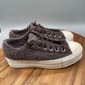 Converse Chuck Taylor All Star Shoes Womens 9 Platform Cozy Sherpa Violet Ore