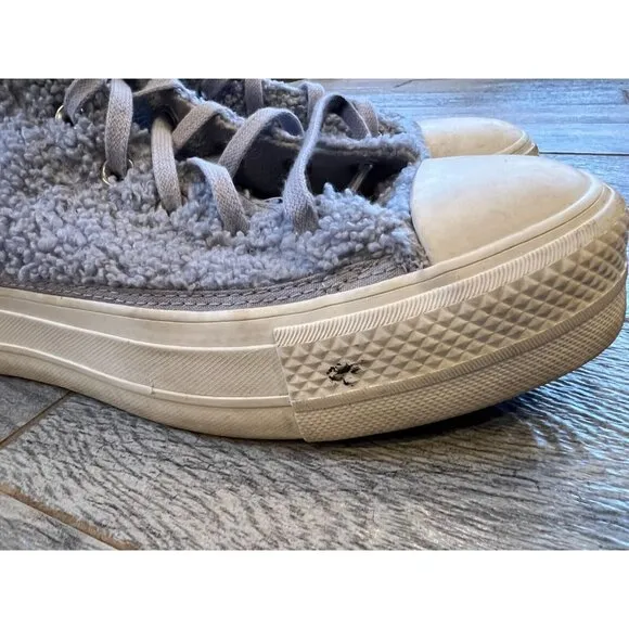 Converse Chuck Taylor‎ Shoes All Star Platform High Sherpa Sneakers 8.5 Womens