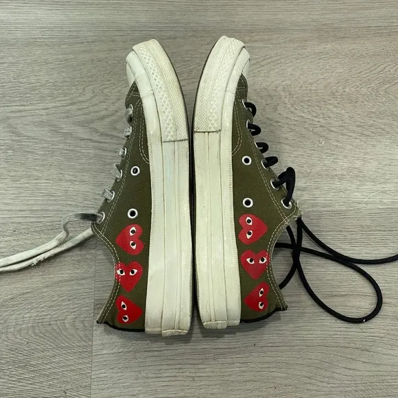 Converse Comme des Garcons Play Multi Heart Sneakers Women's 8