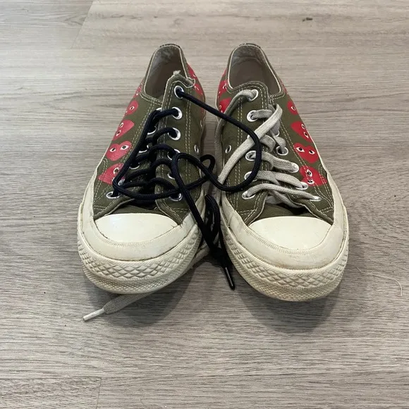 Converse Comme des Garcons Play Multi Heart Sneakers Women's 8