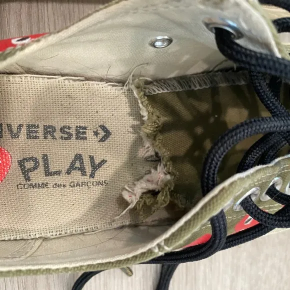 Converse Comme des Garcons Play Multi Heart Sneakers Women's 8