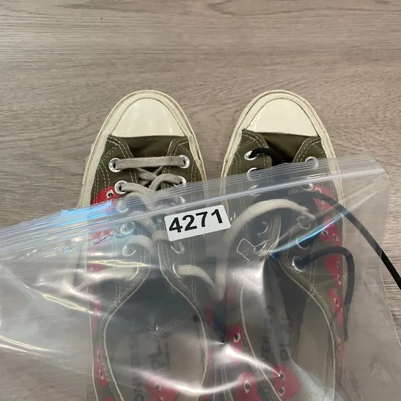 Converse Comme des Garcons Play Multi Heart Sneakers Women's 8