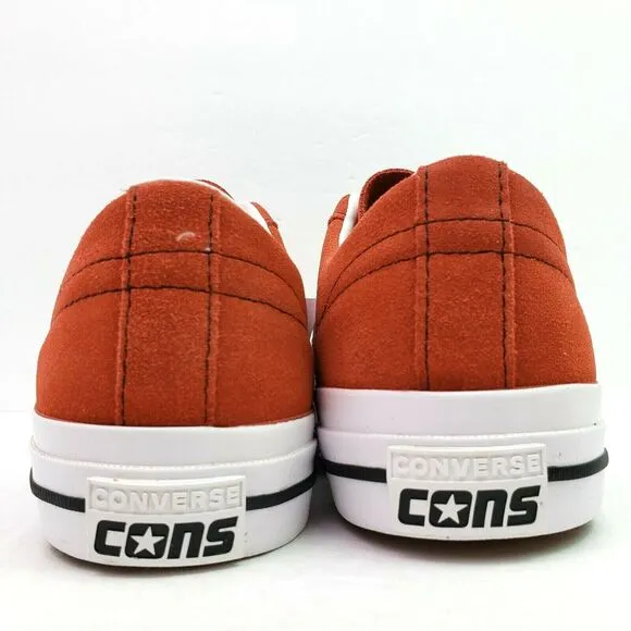 Converse Cons One Star Pro Mens Sz 8 Womens Sz 9.5 Red Suede Low Sneaker Shoes