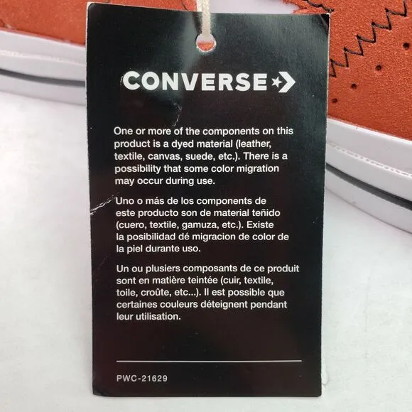 Converse Cons One Star Pro Mens Sz 8 Womens Sz 9.5 Red Suede Low Sneaker Shoes