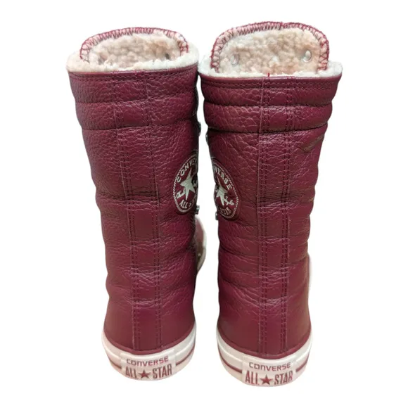 Converse CTAS 2014 XHI Calf High 13 Eyelet Foldover Oxheart Maroon Red Leather 7