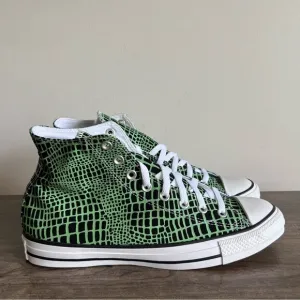 Converse CTAS Hi Green Black Reptile Print Unisex Shoe Size 9.5 or 11.5 #2555