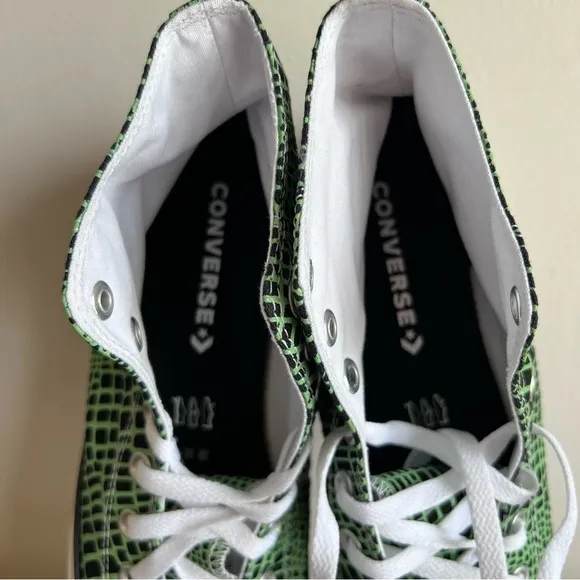 Converse CTAS Hi Green Black Reptile Print Unisex Shoe Size 9.5 or 11.5 #2555
