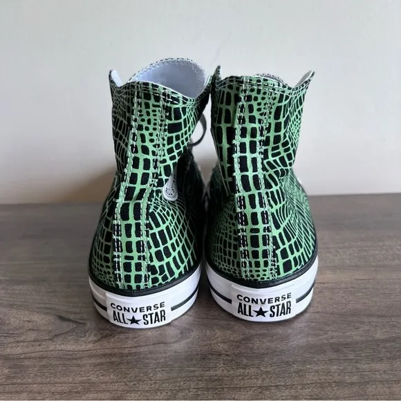Converse CTAS Hi Green Black Reptile Print Unisex Shoe Size 9.5 or 11.5 #2555