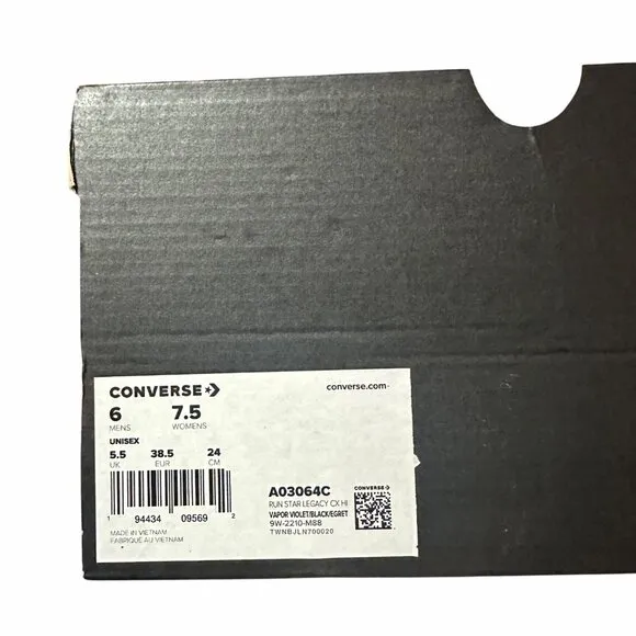 ⭐Converse Run Star Hike Legacy CX Hi Sz 7.5 Women Shoes Violet Platform A03064C⭐