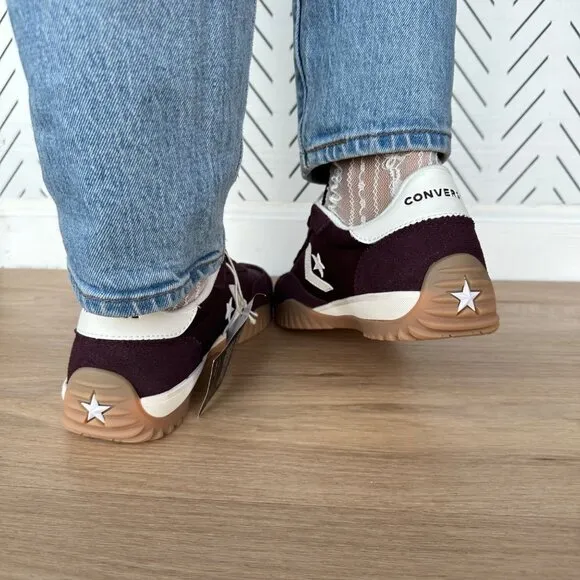⭐Converse Run Star Trainer Ox Size 7 Womens Casual Shoes Suede Burgundy A13360C⭐