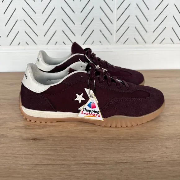 ⭐Converse Run Star Trainer Ox Size 7 Womens Casual Shoes Suede Burgundy A13360C⭐