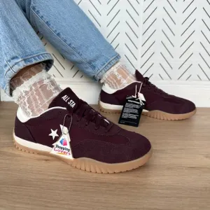 ⭐Converse Run Star Trainer Ox Size 7 Womens Casual Shoes Suede Burgundy A13360C⭐