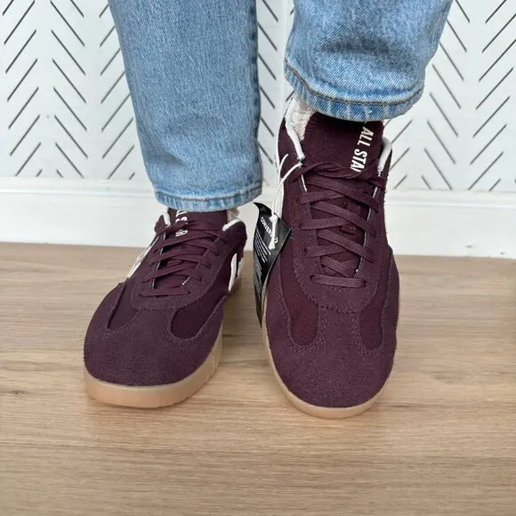 ⭐Converse Run Star Trainer Ox Size 7 Womens Casual Shoes Suede Burgundy A13360C⭐