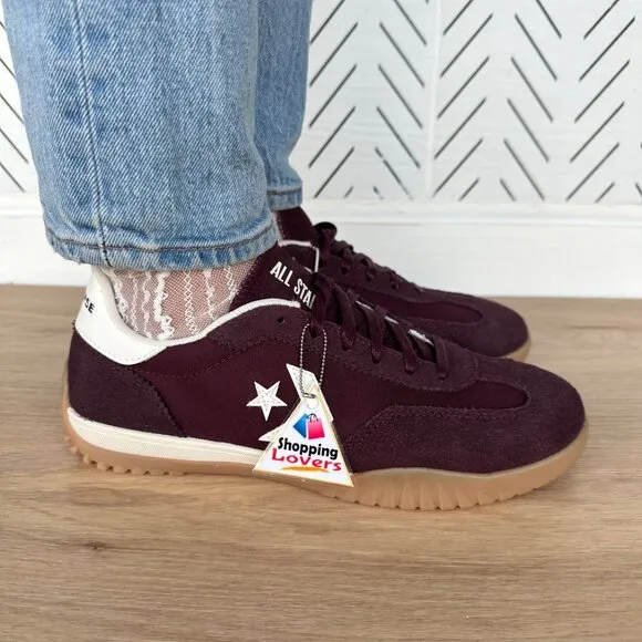 ⭐Converse Run Star Trainer Ox Size 7 Womens Casual Shoes Suede Burgundy A13360C⭐