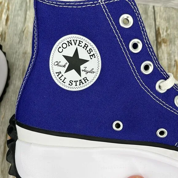 Converse Run Star Hike Canvas Platform Active Sneaker Shoes Size 9.5