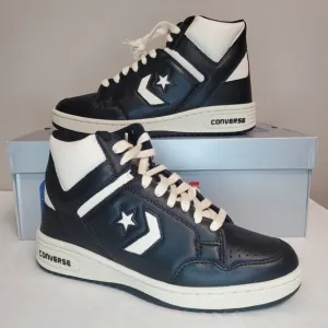 Converse Weapon Mid Leather Shoes Black Ivory Larry Bird Celtics A04400C Retro