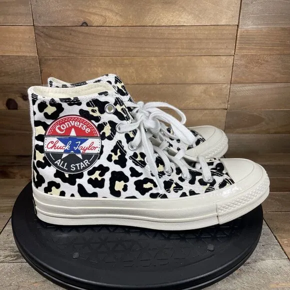 Converse Womens Size 7 Chuck Taylor 70 High Logo Desert Ore 2020 Shoes Leopard
