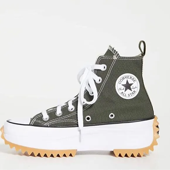 Converse Women's Run Star Hike Sneakers Cargo Khaki/White/Black NEW in box