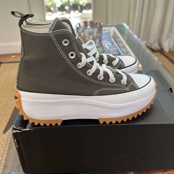 Converse Women's Run Star Hike Sneakers Cargo Khaki/White/Black NEW in box