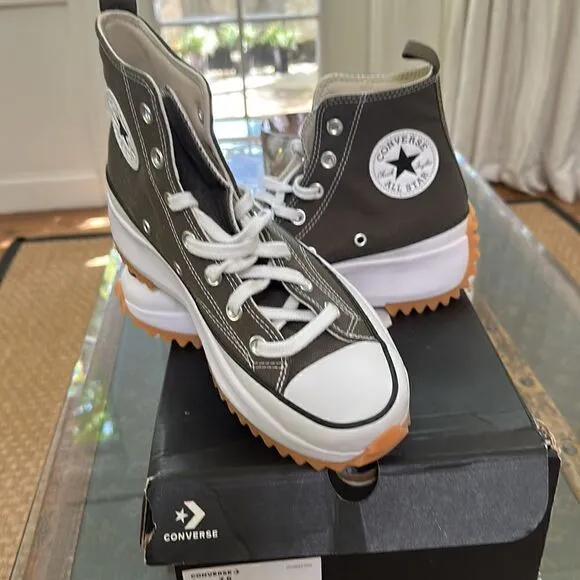 Converse Women's Run Star Hike Sneakers Cargo Khaki/White/Black NEW in box