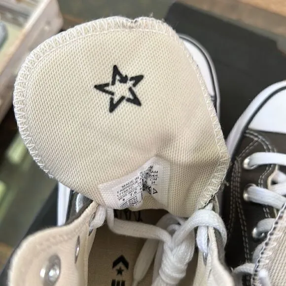 Converse Women's Run Star Hike Sneakers Cargo Khaki/White/Black NEW in box