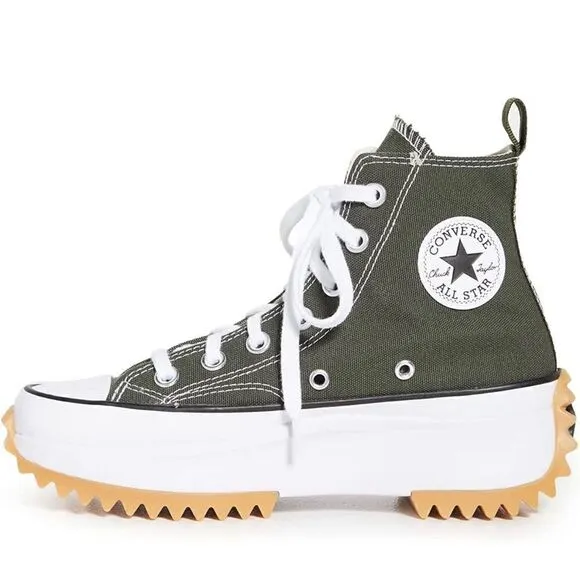 Converse Women's Run Star Hike Sneakers Cargo Khaki/White/Black NEW in box
