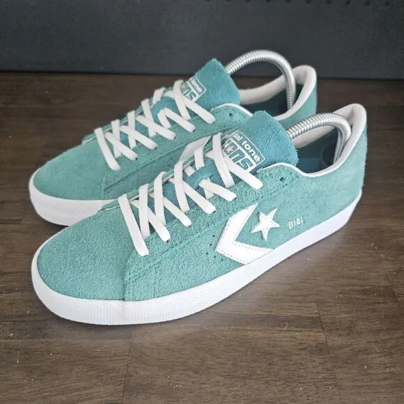 Converse X Dial Tone Shoes Green Suede Size 8 US Men 9.5 US Women