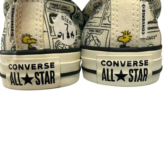 Converse x Peanuts Slip-On Shoes Mens 7 Womens 8.5 Comic Strip Woodstock