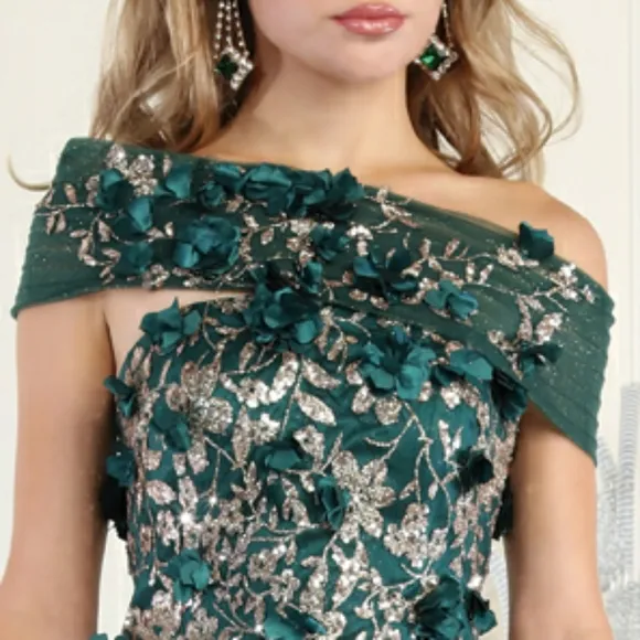 COPY - Black/gold,grey,pink,hunter strapless floral  tulle long open lace up ba…