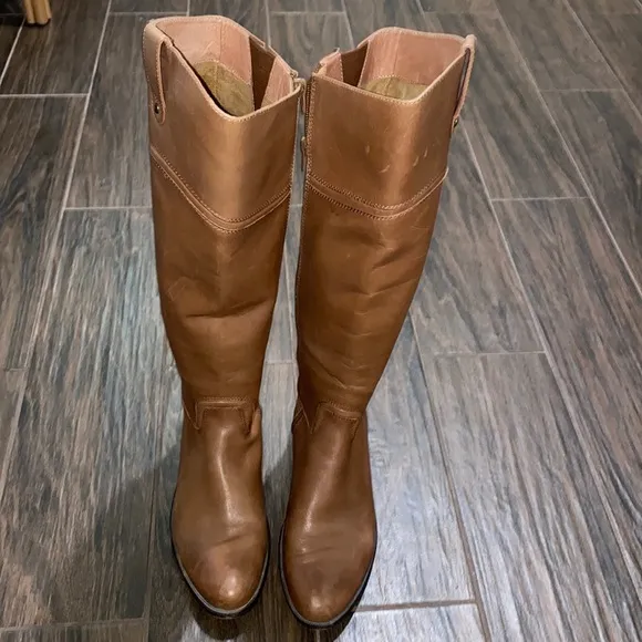 COPY - Corso Como tan brown round toe knee high flat boots size 9