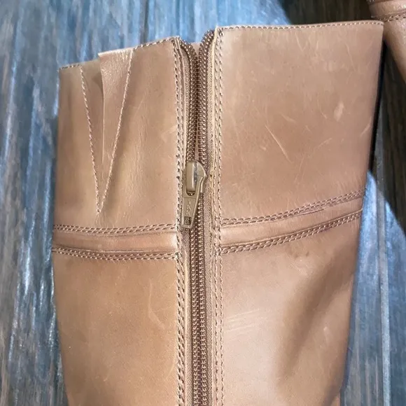 COPY - Corso Como tan brown round toe knee high flat boots size 9