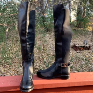 COPY - Michael Kors 6M leather &amp; elasticized fabric boots