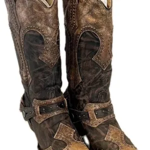 Corral Brown and Rust Women’s Western Cowboy Boots