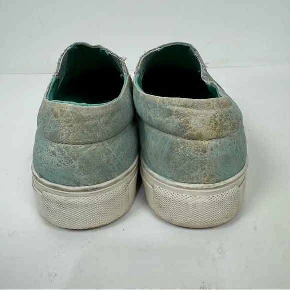 Corral Leather Slip On Sneakers E1564 Teal Turquoise Western Rodeo Shoes