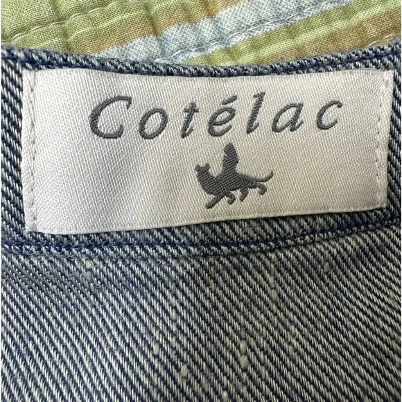 Cotelac Linen Cotton Denim-Look Lightweight Tie Waist Jacket