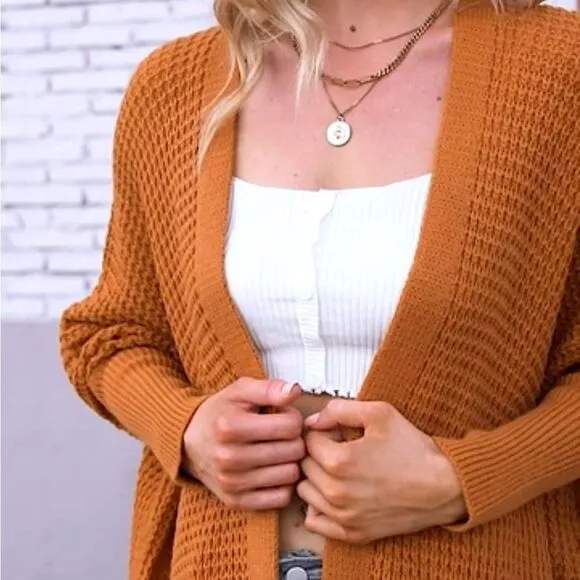 Cozy Batwing Sleeve Knit Open Front Cardigan