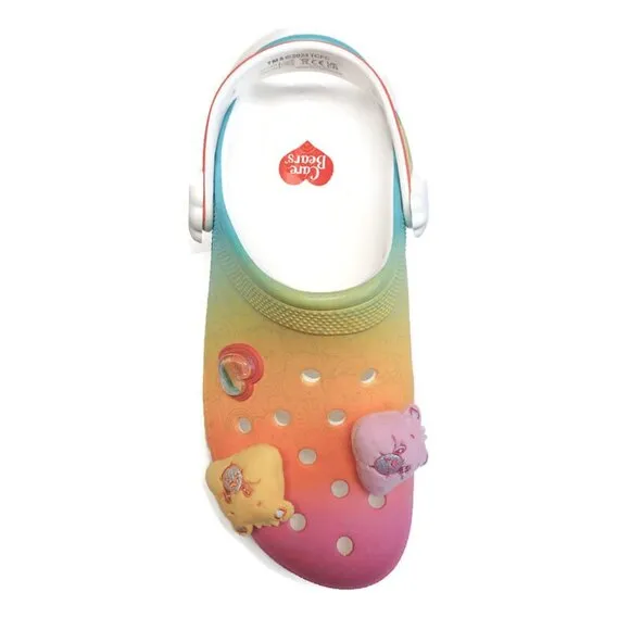 CROCS Care Bears Crush Slip On Clogs Mens Size 11 Womens 13 Shoes Rainbow White