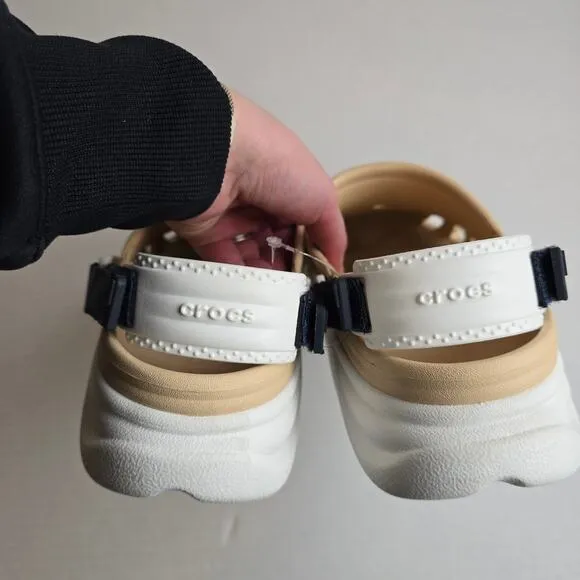 Crocs Duet Max II Clogs Size Men's 11 Shitake Water Shoes Adjustable Straps
