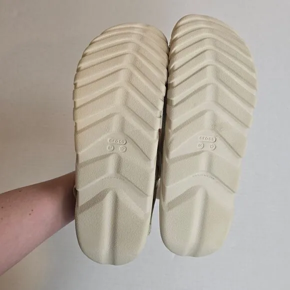 Crocs Duet Max II Clogs Size Men's 12 Stucco Water Shoes Adjustable Straps
